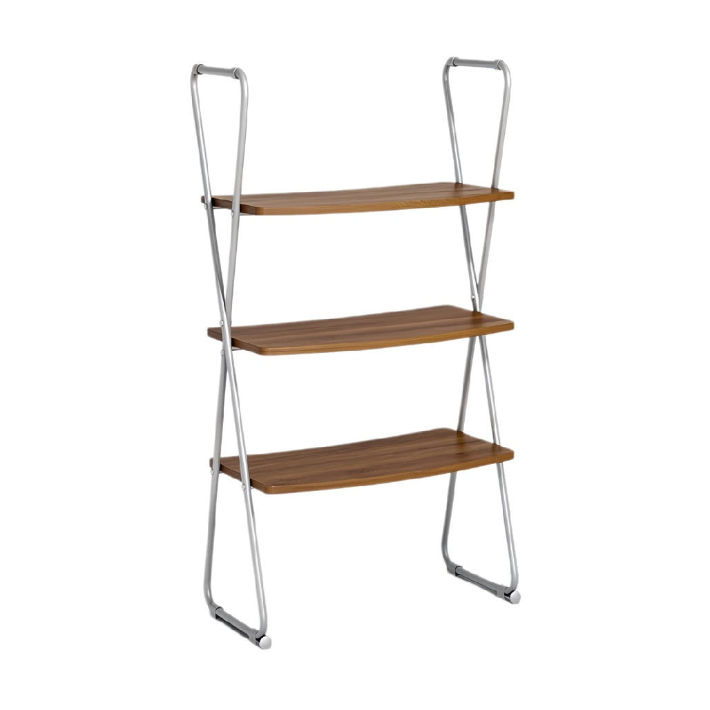 **Moderne houten planken met metalen frame - Drie niveaus**