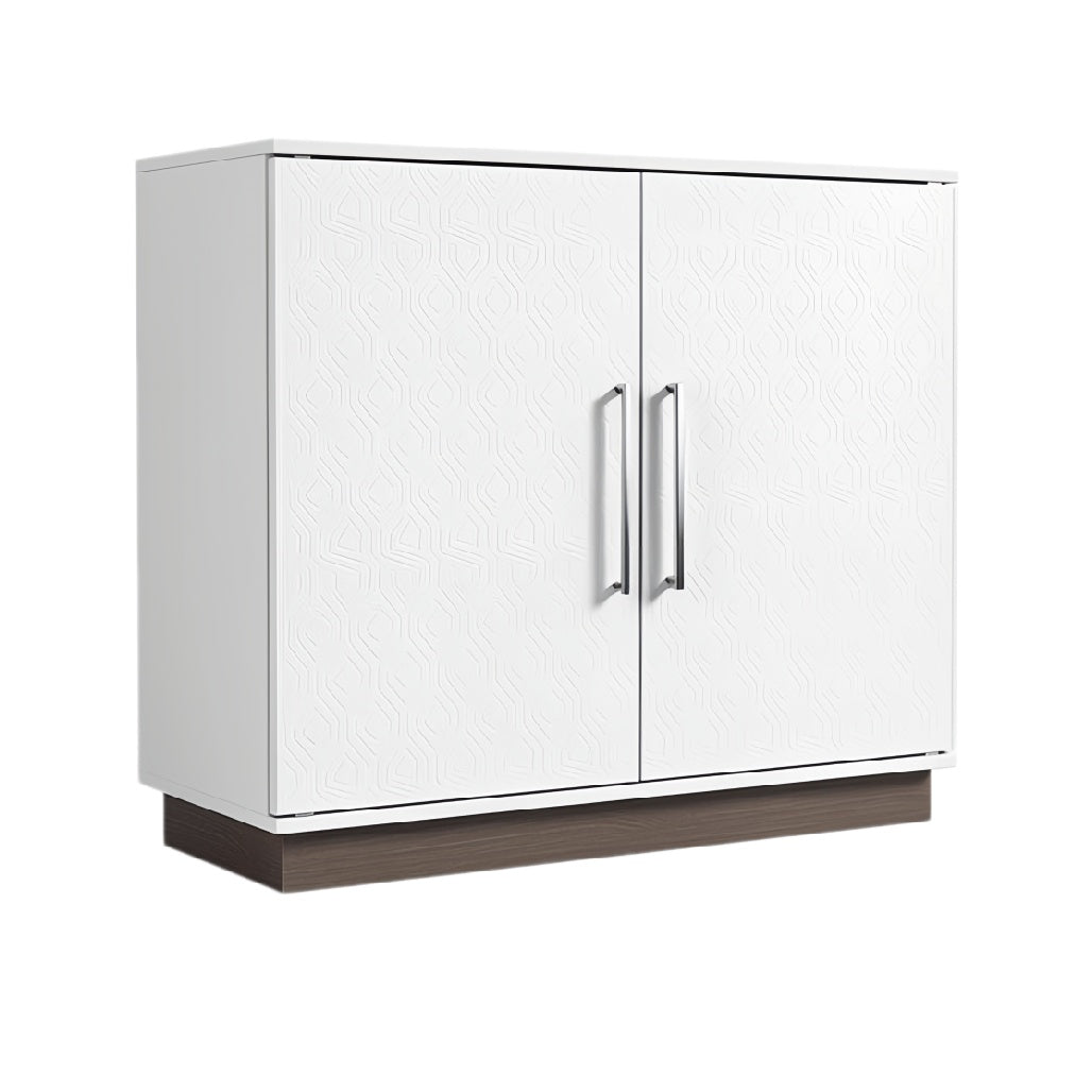 **Technische titel in het Nederlands: Modulaire witte kast met strakke lijnen en subtiel patroon**