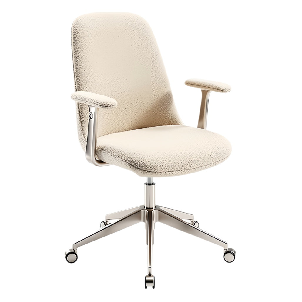 **Ergonomische bureaustoel met verstelbare armleuningen in neutrale kleur**